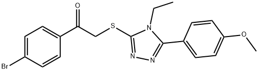 1-(4-bromophenyl)-2-{[4-ethyl-5-(4-methoxyphenyl)-4H-1,2,4-triazol-3-yl]sulfanyl}ethanone Structure