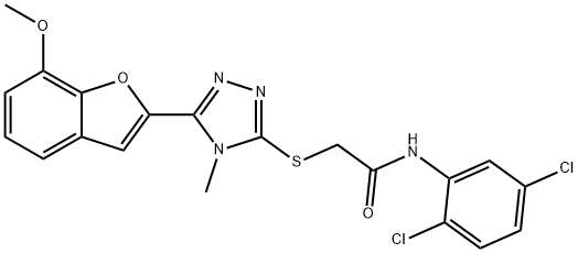 N-(2,5-dichlorophenyl)-2-{[5-(7-methoxy-1-benzofuran-2-yl)-4-methyl-4H-1,2,4-triazol-3-yl]sulfanyl}acetamide Structure