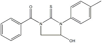 1-benzoyl-4-hydroxy-3-(4-methylphenyl)-2-imidazolidinethione 구조식 이미지