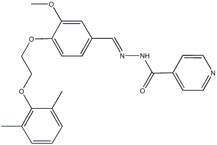N'-{4-[2-(2,6-dimethylphenoxy)ethoxy]-3-methoxybenzylidene}isonicotinohydrazide Structure