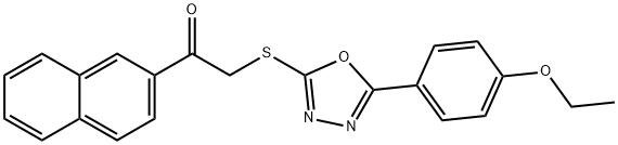 2-{[5-(4-ethoxyphenyl)-1,3,4-oxadiazol-2-yl]sulfanyl}-1-(2-naphthyl)ethanone 구조식 이미지