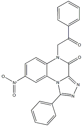 8-nitro-5-(2-oxo-2-phenylethyl)-1-phenyl[1,2,4]triazolo[4,3-a]quinoxalin-4(5H)-one 구조식 이미지