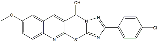 2-(4-chlorophenyl)-8-methoxy-11H-[1,2,4]triazolo[5',1':2,3][1,3]thiazino[6,5-b]quinolin-11-ol Structure