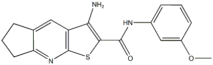 3-amino-N-(3-methoxyphenyl)-6,7-dihydro-5H-cyclopenta[b]thieno[3,2-e]pyridine-2-carboxamide 구조식 이미지