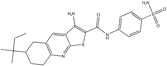 3-amino-N-[4-(aminosulfonyl)phenyl]-6-tert-pentyl-5,6,7,8-tetrahydrothieno[2,3-b]quinoline-2-carboxamide 구조식 이미지