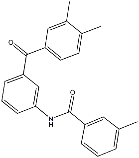 N-[3-(3,4-dimethylbenzoyl)phenyl]-3-methylbenzamide 구조식 이미지