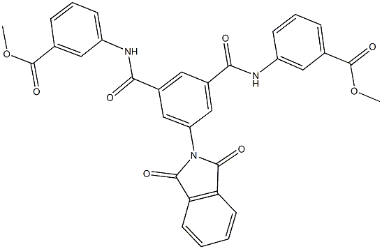 methyl 3-[(3-(1,3-dioxo-1,3-dihydro-2H-isoindol-2-yl)-5-{[3-(methoxycarbonyl)anilino]carbonyl}benzoyl)amino]benzoate Structure