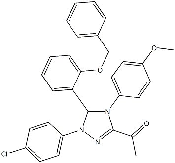 1-[5-[2-(benzyloxy)phenyl]-1-(4-chlorophenyl)-4-(4-methoxyphenyl)-4,5-dihydro-1H-1,2,4-triazol-3-yl]ethanone Structure