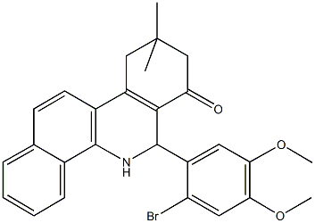 6-(2-bromo-4,5-dimethoxyphenyl)-9,9-dimethyl-6,8,9,10-tetrahydrobenzo[c]phenanthridin-7(5H)-one Structure