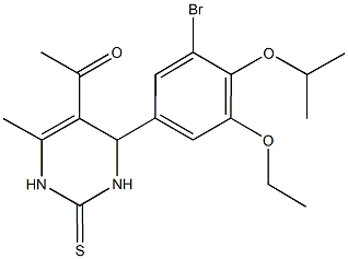 1-[4-(3-bromo-5-ethoxy-4-isopropoxyphenyl)-6-methyl-2-thioxo-1,2,3,4-tetrahydro-5-pyrimidinyl]ethanone 구조식 이미지