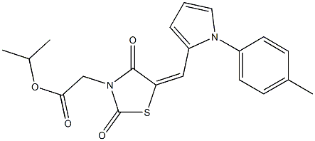 isopropyl (5-{[1-(4-methylphenyl)-1H-pyrrol-2-yl]methylene}-2,4-dioxo-1,3-thiazolidin-3-yl)acetate Structure