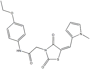 N-(4-ethoxyphenyl)-2-{5-[(1-methyl-1H-pyrrol-2-yl)methylene]-2,4-dioxo-1,3-thiazolidin-3-yl}acetamide Structure