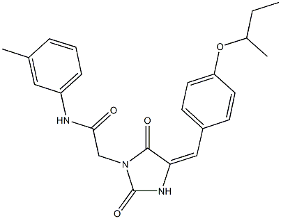 2-[4-(4-sec-butoxybenzylidene)-2,5-dioxo-1-imidazolidinyl]-N-(3-methylphenyl)acetamide 구조식 이미지