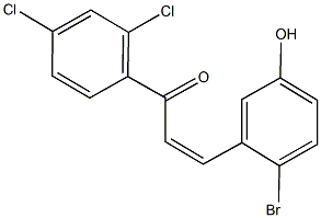 3-(2-bromo-5-hydroxyphenyl)-1-(2,4-dichlorophenyl)-2-propen-1-one 구조식 이미지