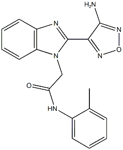 2-[2-(4-amino-1,2,5-oxadiazol-3-yl)-1H-benzimidazol-1-yl]-N-(2-methylphenyl)acetamide Structure