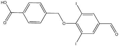 4-[(4-formyl-2,6-diiodophenoxy)methyl]benzoic acid 구조식 이미지