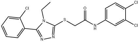 2-{[5-(2-chlorophenyl)-4-ethyl-4H-1,2,4-triazol-3-yl]sulfanyl}-N-(3,4-dichlorophenyl)acetamide Structure