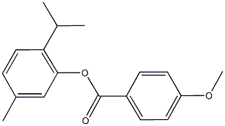 2-isopropyl-5-methylphenyl 4-methoxybenzoate 구조식 이미지