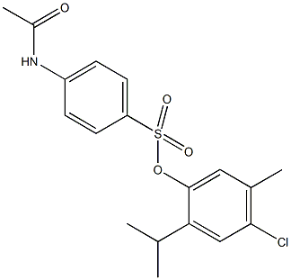4-chloro-2-isopropyl-5-methylphenyl 4-(acetylamino)benzenesulfonate Structure