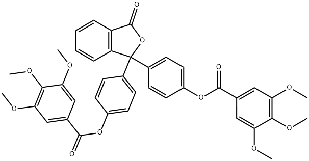 4-(3-oxo-1-{4-[(3,4,5-trimethoxybenzoyl)oxy]phenyl}-1,3-dihydro-2-benzofuran-1-yl)phenyl 3,4,5-trimethoxybenzoate Structure