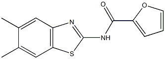 N-(5,6-dimethyl-1,3-benzothiazol-2-yl)-2-furamide 구조식 이미지