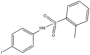 N-(4-iodophenyl)-2-methylbenzenesulfonamide 구조식 이미지