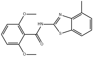 2,6-dimethoxy-N-(4-methyl-1,3-benzothiazol-2-yl)benzamide 구조식 이미지