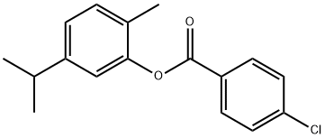 5-isopropyl-2-methylphenyl 4-chlorobenzoate 구조식 이미지