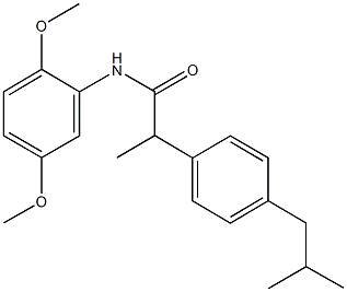 N-(2,5-dimethoxyphenyl)-2-(4-isobutylphenyl)propanamide 구조식 이미지