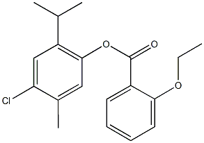 4-chloro-2-isopropyl-5-methylphenyl 2-ethoxybenzoate Structure