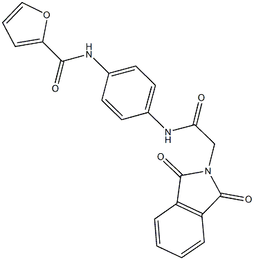 N-(4-{[2-(1,3-dioxo-1,3-dihydro-2H-isoindol-2-yl)acetyl]amino}phenyl)-2-furamide Structure
