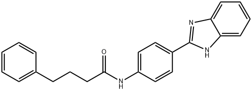 N-[4-(1H-benzimidazol-2-yl)phenyl]-4-phenylbutanamide 구조식 이미지