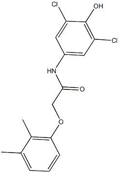 N-(3,5-dichloro-4-hydroxyphenyl)-2-(2,3-dimethylphenoxy)acetamide 구조식 이미지