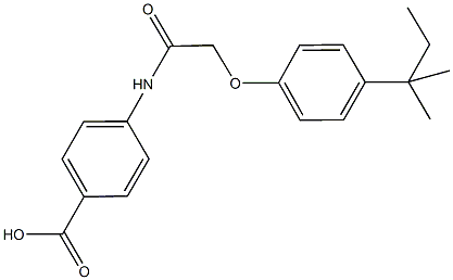 4-{[(4-tert-pentylphenoxy)acetyl]amino}benzoic acid 구조식 이미지