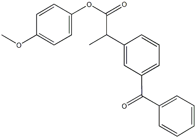 4-methoxyphenyl 2-(3-benzoylphenyl)propanoate 구조식 이미지