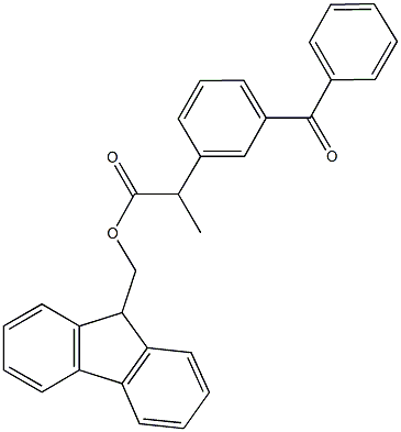 9H-fluoren-9-ylmethyl 2-(3-benzoylphenyl)propanoate 구조식 이미지