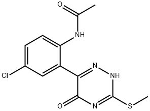 N-{4-chloro-2-[5-hydroxy-3-(methylsulfanyl)-1,2,4-triazin-6-yl]phenyl}acetamide Structure