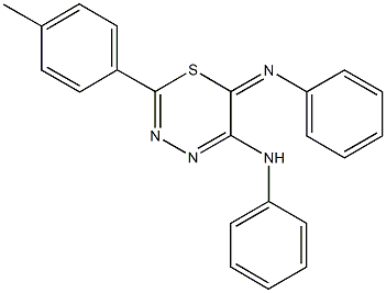 2-(4-methylphenyl)-N-phenyl-6-(phenylimino)-6H-1,3,4-thiadiazin-5-amine Structure