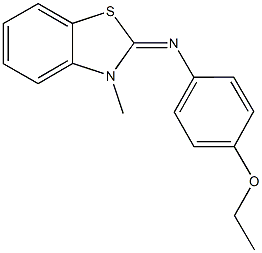 4-ethoxy-N-(3-methyl-1,3-benzothiazol-2(3H)-ylidene)aniline 구조식 이미지