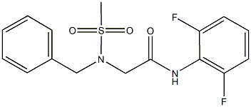 2-[benzyl(methylsulfonyl)amino]-N-(2,6-difluorophenyl)acetamide 구조식 이미지