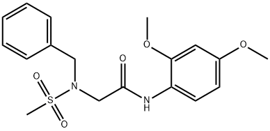 2-[benzyl(methylsulfonyl)amino]-N-(2,4-dimethoxyphenyl)acetamide Structure