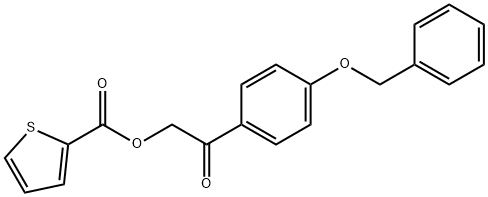 2-[4-(benzyloxy)phenyl]-2-oxoethyl 2-thiophenecarboxylate 구조식 이미지