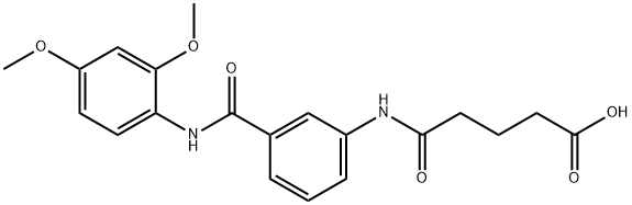 5-{3-[(2,4-dimethoxyanilino)carbonyl]anilino}-5-oxopentanoic acid 구조식 이미지