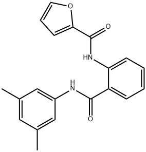 N-{2-[(3,5-dimethylanilino)carbonyl]phenyl}-2-furamide 구조식 이미지