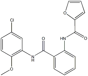 N-{2-[(5-chloro-2-methoxyanilino)carbonyl]phenyl}-2-furamide 구조식 이미지