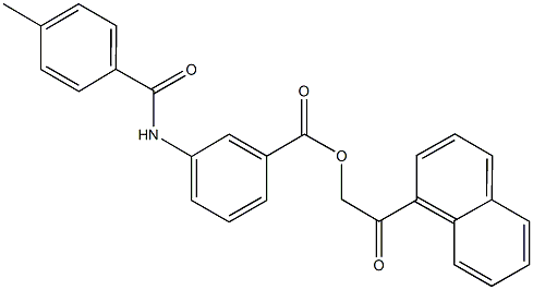 2-(1-naphthyl)-2-oxoethyl 3-[(4-methylbenzoyl)amino]benzoate 구조식 이미지