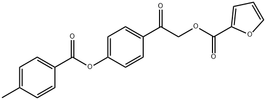 2-{4-[(4-methylbenzoyl)oxy]phenyl}-2-oxoethyl 2-furoate Structure