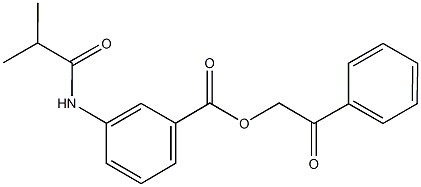 2-oxo-2-phenylethyl 3-(isobutyrylamino)benzoate 구조식 이미지