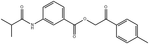 2-(4-methylphenyl)-2-oxoethyl 3-(isobutyrylamino)benzoate 구조식 이미지