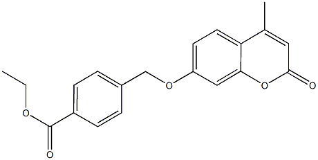 ethyl 4-{[(4-methyl-2-oxo-2H-chromen-7-yl)oxy]methyl}benzoate Structure